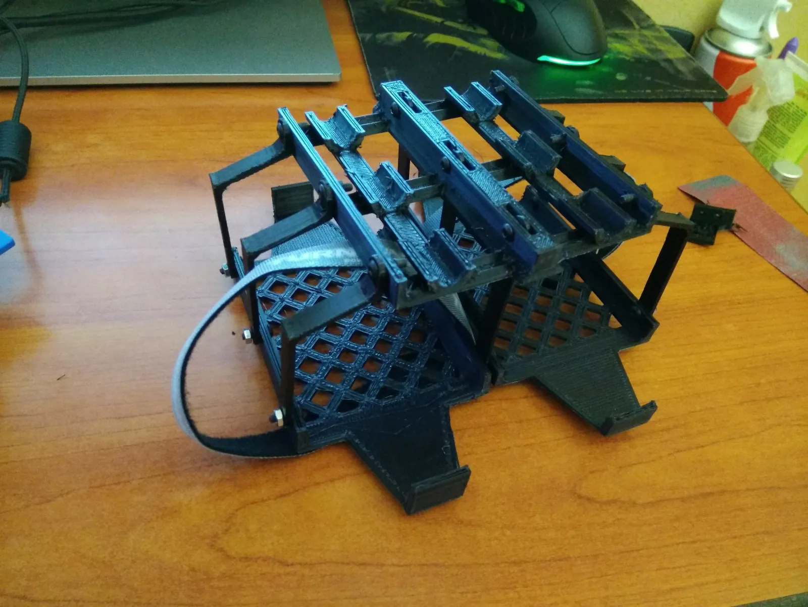 The twin battery holders.