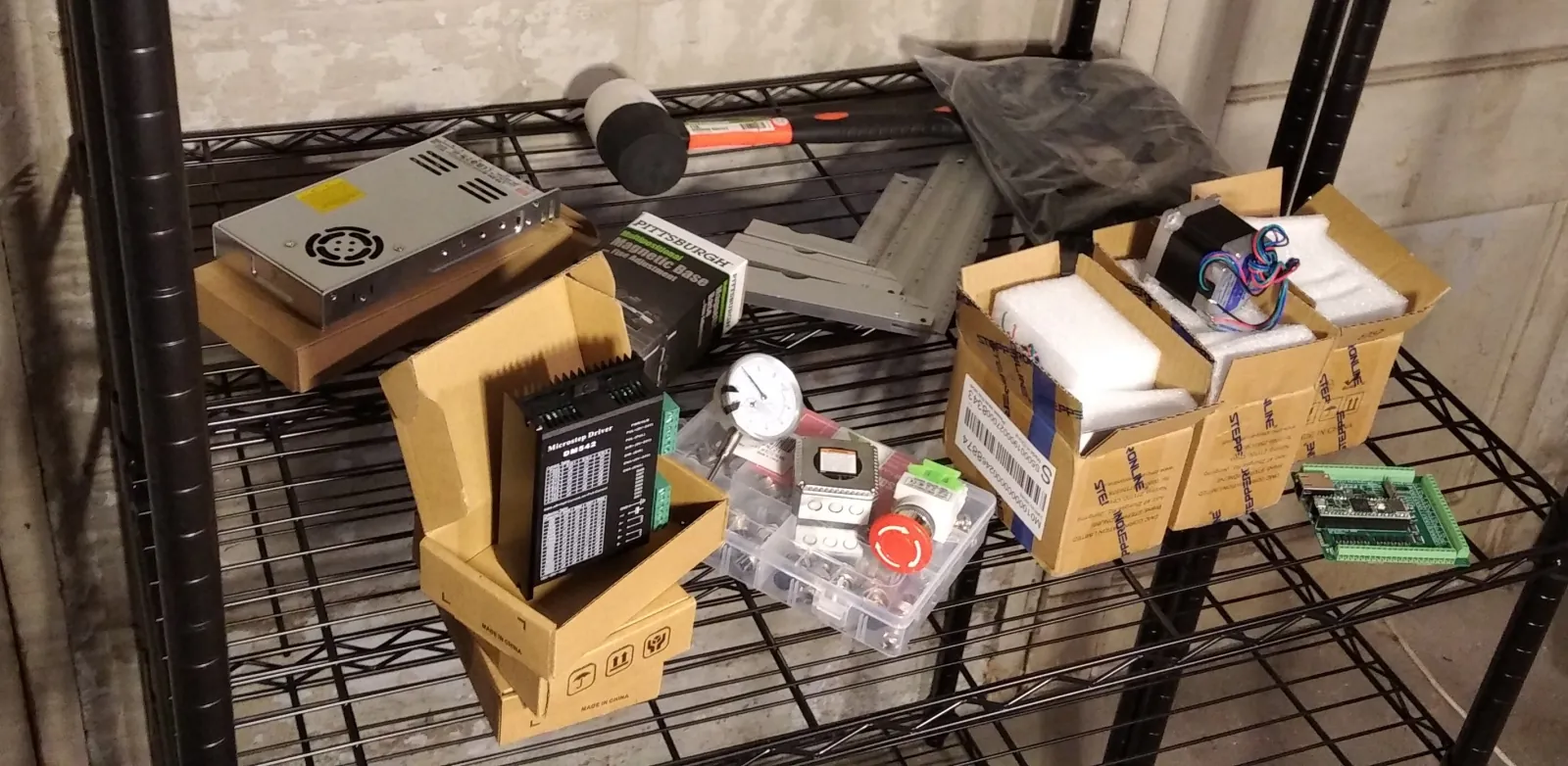 Some of the components laid out.