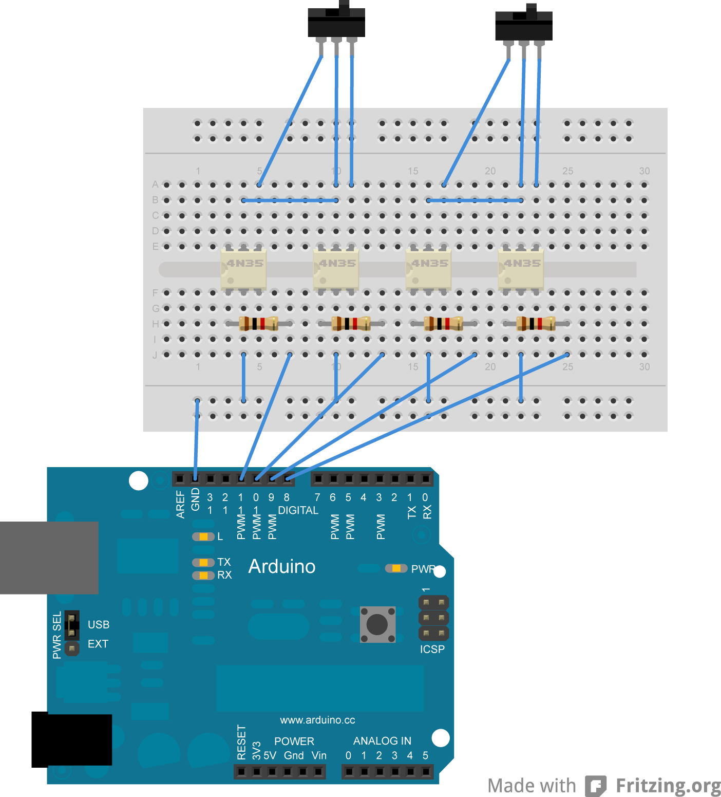 Fritzing image of circuit